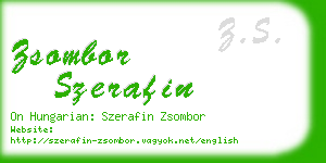 zsombor szerafin business card